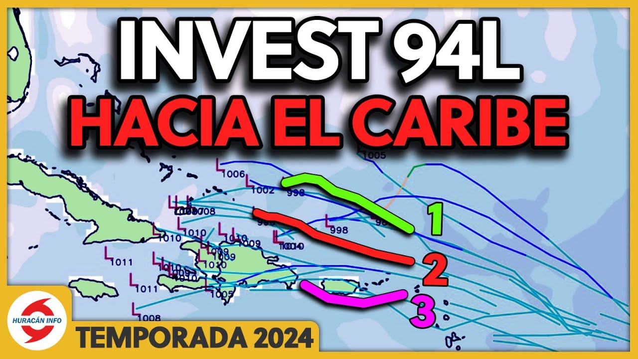 Invest 94L se mantiene d&eacute;bil. Lluvias para Puerto Rico y Rep&uacute;blica Dominicana.