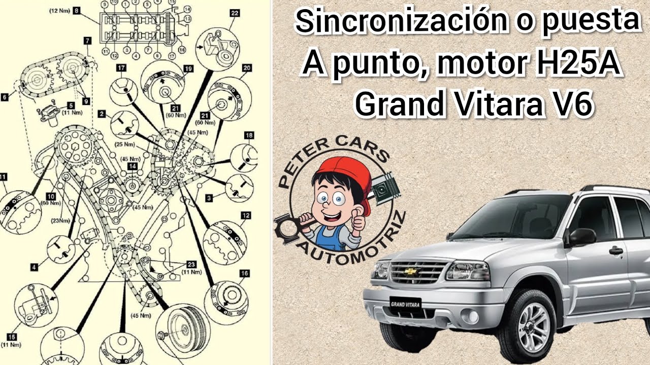 Sincronización o puesta a punto, Grand Vitara, motor V6 H25A