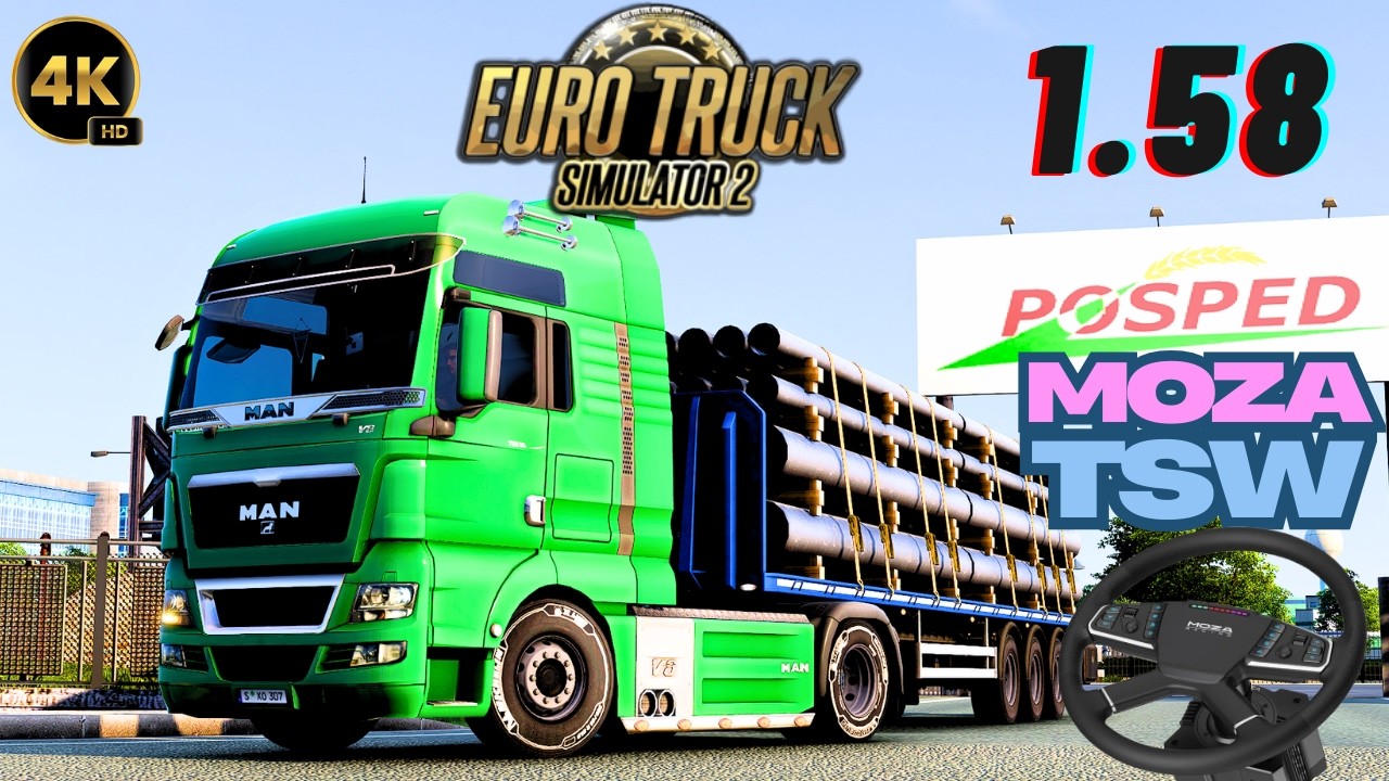 ETS2: THE GREEN BEAST! 🚛 4 Countries in One Trip | MAN TGX Euro 5 | Realistic Driving #46