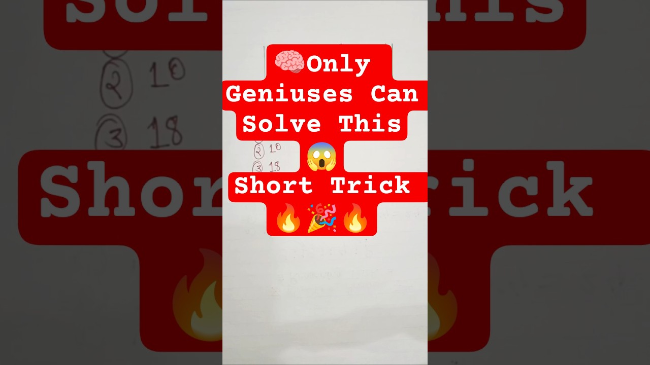 Number Analogy Trick|Reasoning Trick|math trick 