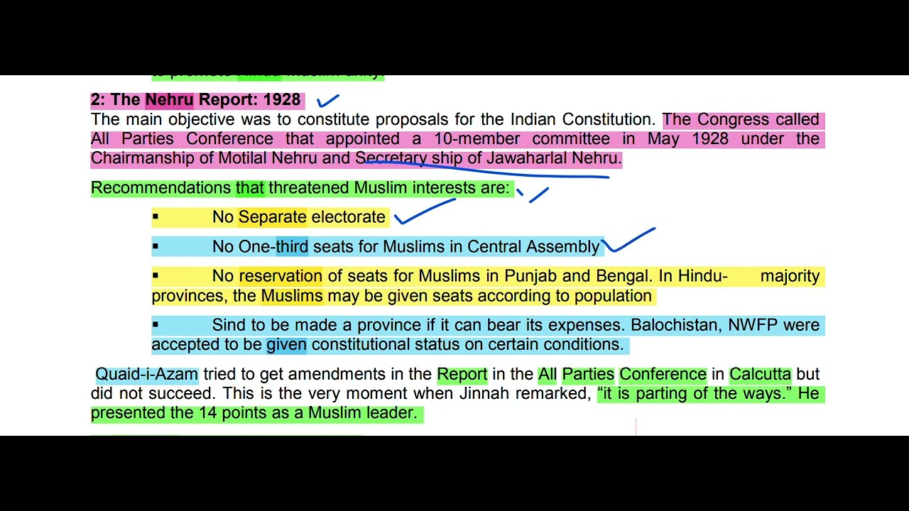 The Nehru Report:1928 #vu #education #pakstudies #pakistan #history #Nehrureport