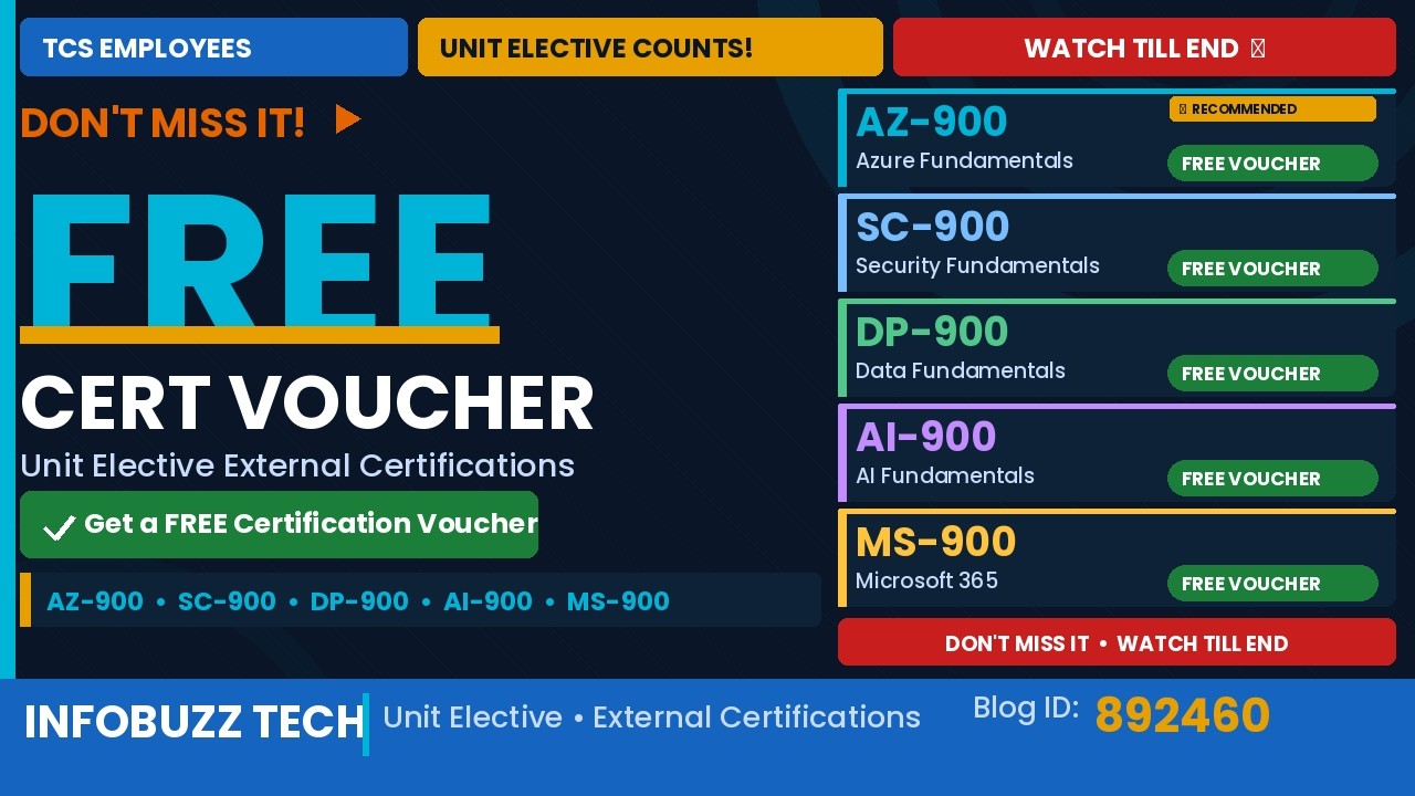 How to Get FREE Microsoft Certification Exam Voucher via TCS Knome | Unit Elective | Step-by-step
