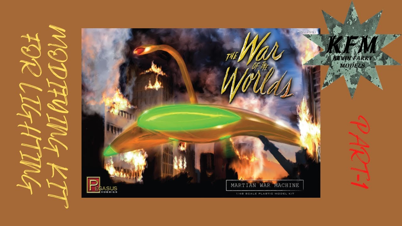 PEGASUS HOBBIES WAR OF THE WORLDS  WAR MACHINE PART-1   MODIFYING KIT FOR LIGHTING