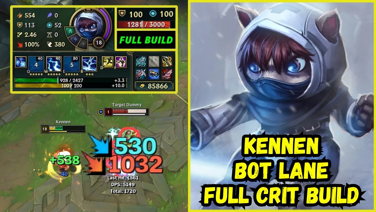 Kennen - Bot Lane - Full Crit Build - Patch 26.13 - League of Legends