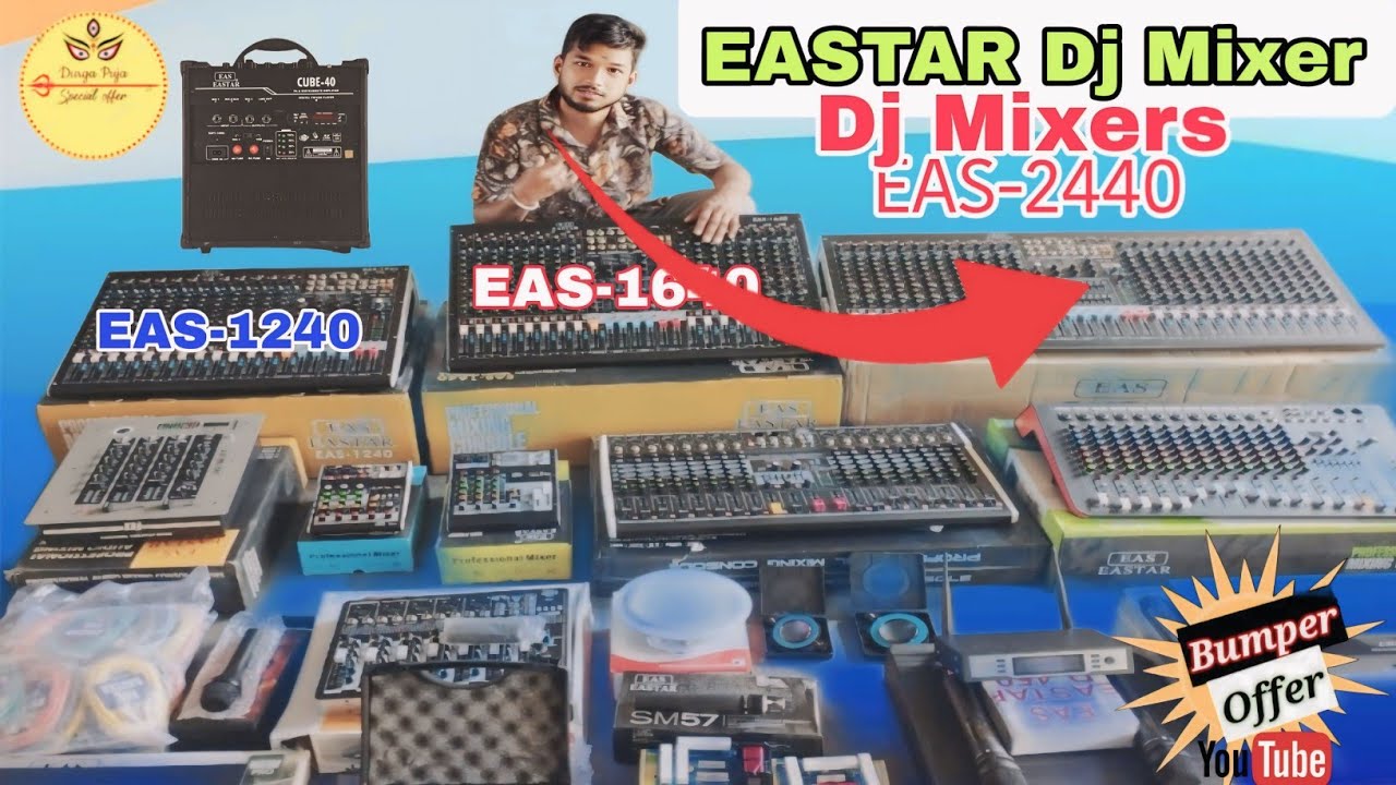 Eastar dj mixer bumper offers in dj all kit any order EAS 2440 dj Mixer best price low price me