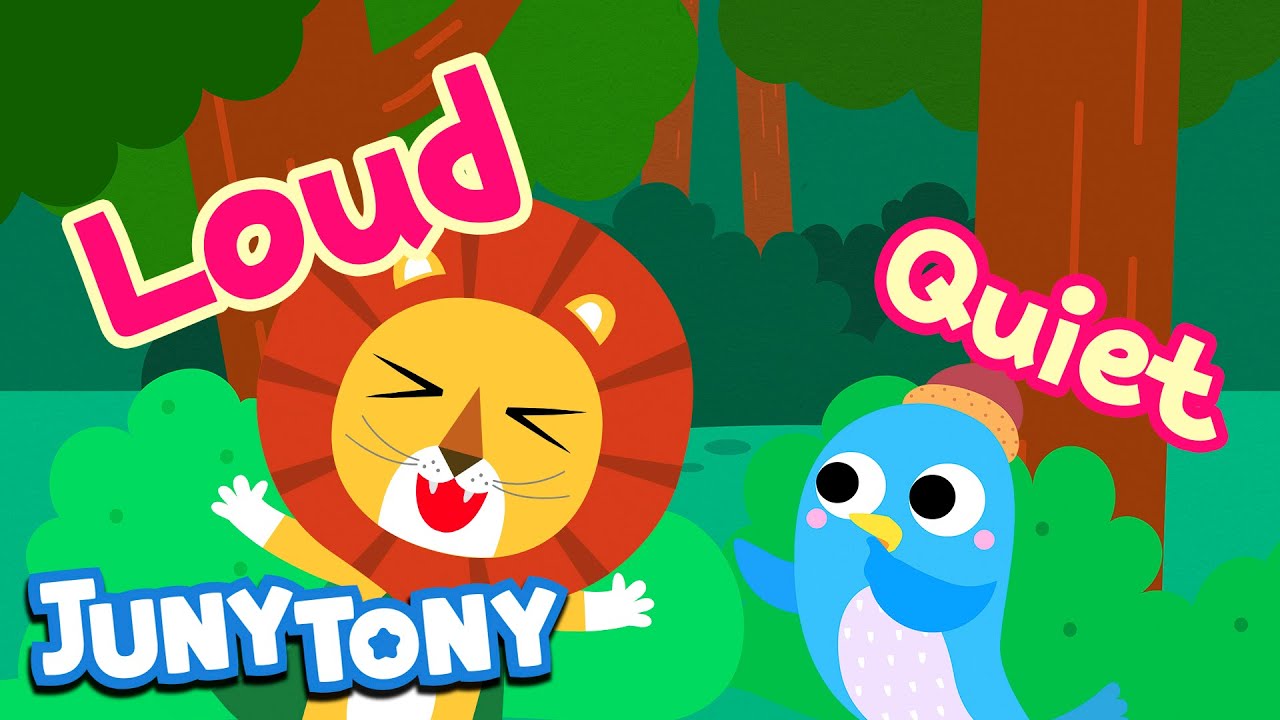 Quiet and Loud | First Word Songs for Kids | Opposite Song | Surprise Symphony | Kids Pop | JunyTony