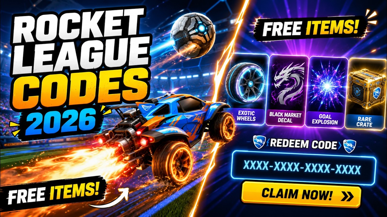 Rocket League Codes 2026 🔥 New Redeem Codes for Free Items