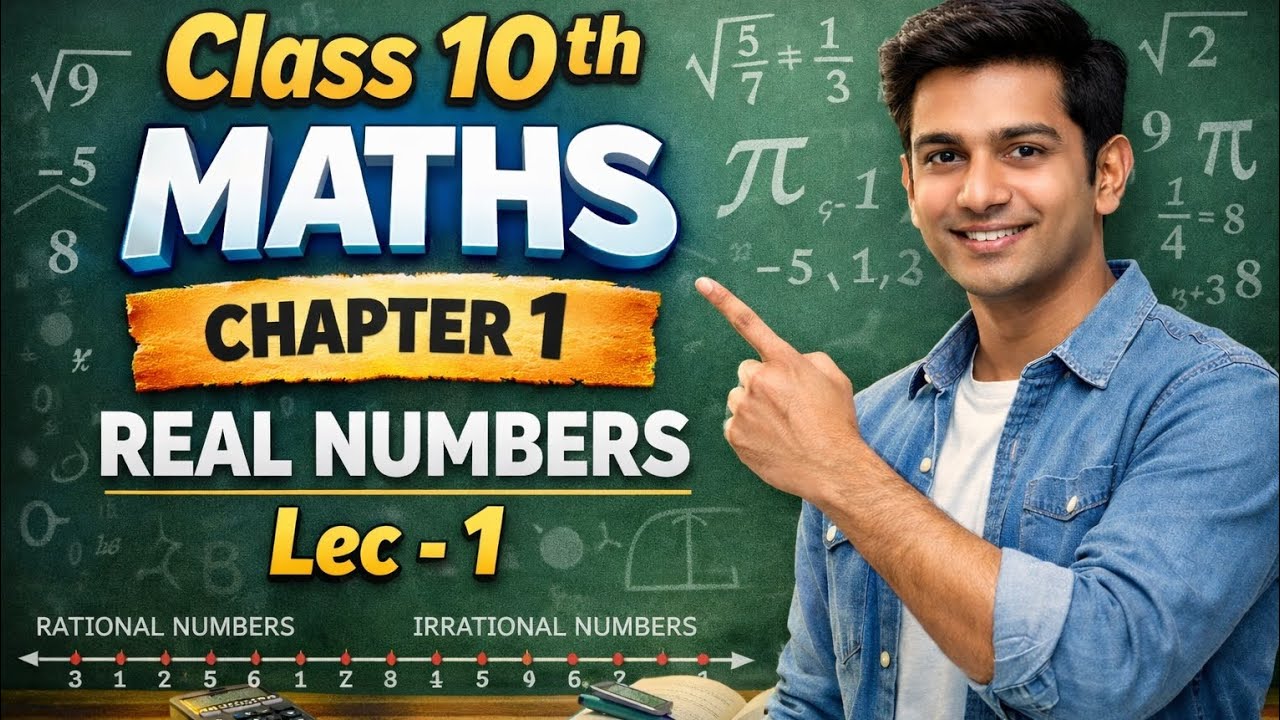 Class 10 Maths Chapter 1 Real Numbers | Lec 1 Full Concept 🔥 Board Exam 2026 Preparation