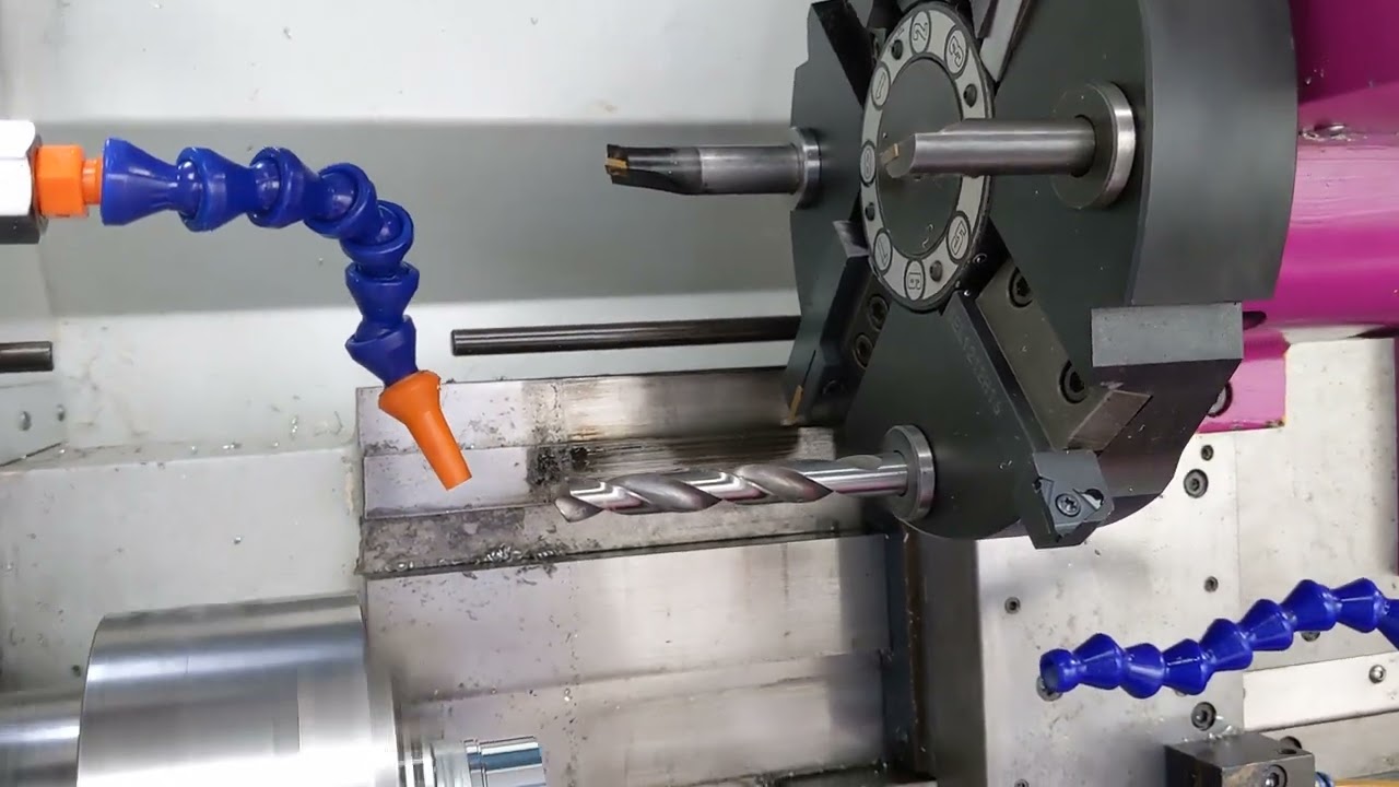 Centroid acorn Boxford 250PC CNC turret lathe setting up turret macro
