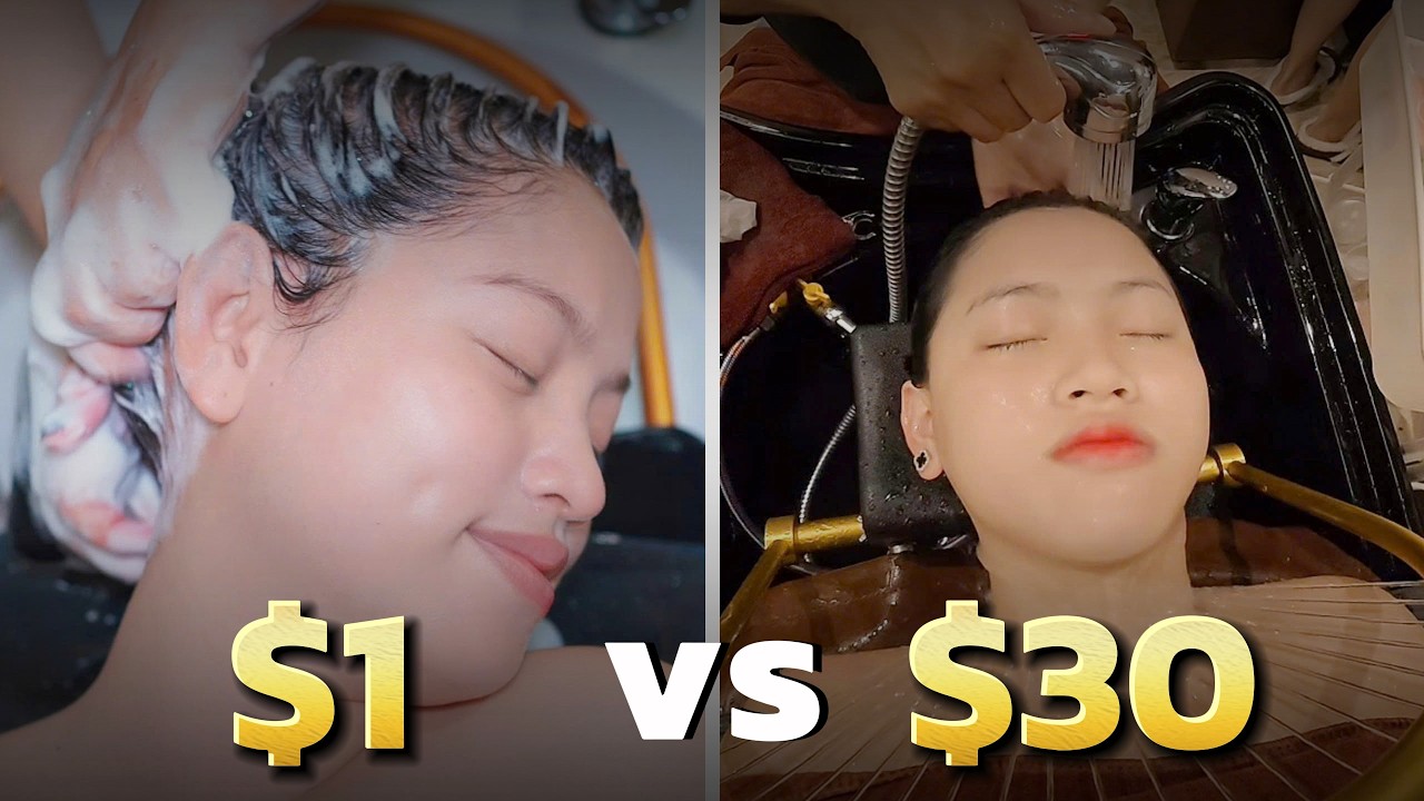 $1 VS $30 Head Spa in Vietnam 🇻🇳