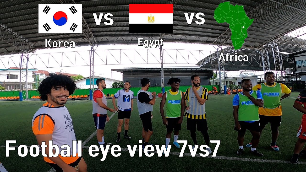 Pro footballer's 7vs7 Betting match! Who will win? Korea vs Egypt vs Africa team