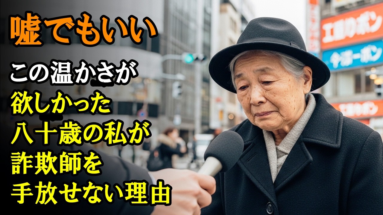嘘でもいい、この温かさが欲しかった。80歳の私が詐欺師を手放せない理由