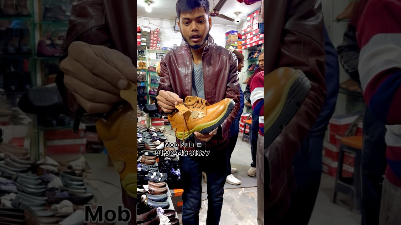 Branded Original Leather Shoes Jajmau Kanpur || #men #boy #male #shoes #leathershoes #shopping