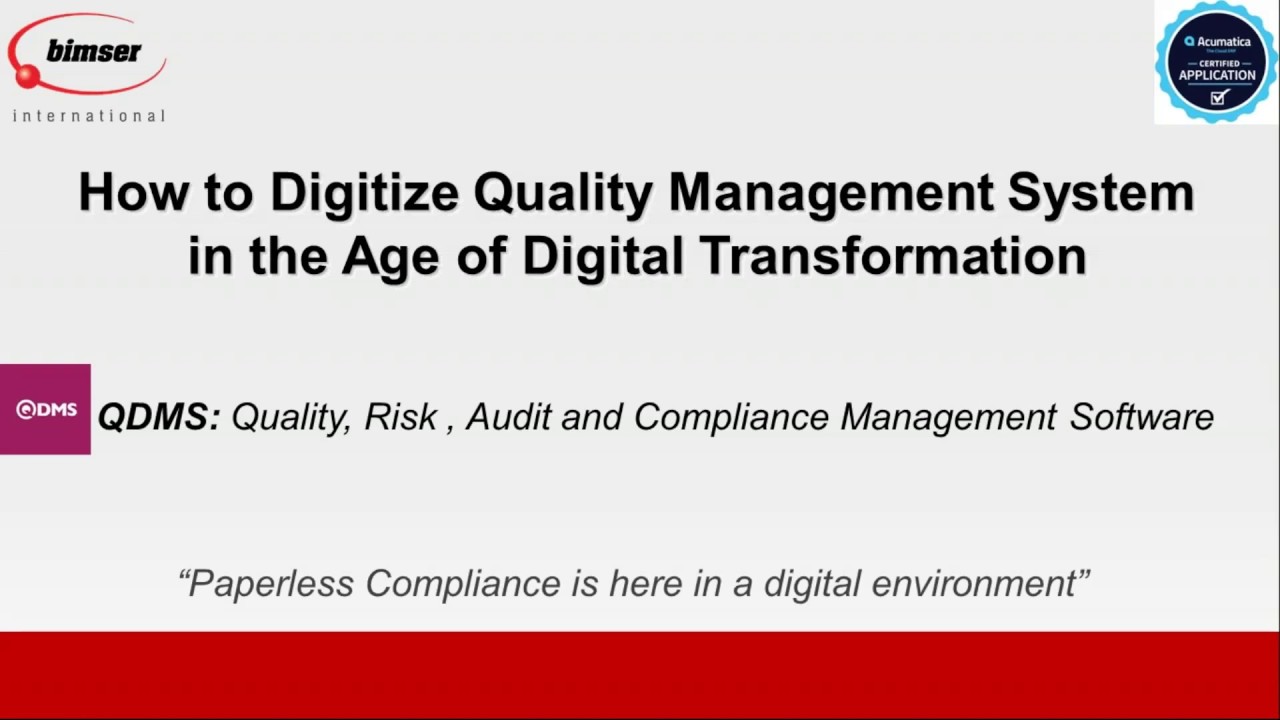 Digital Transformation Club / QMS Committee / Bimser (Proactive Quality Management Framework)
