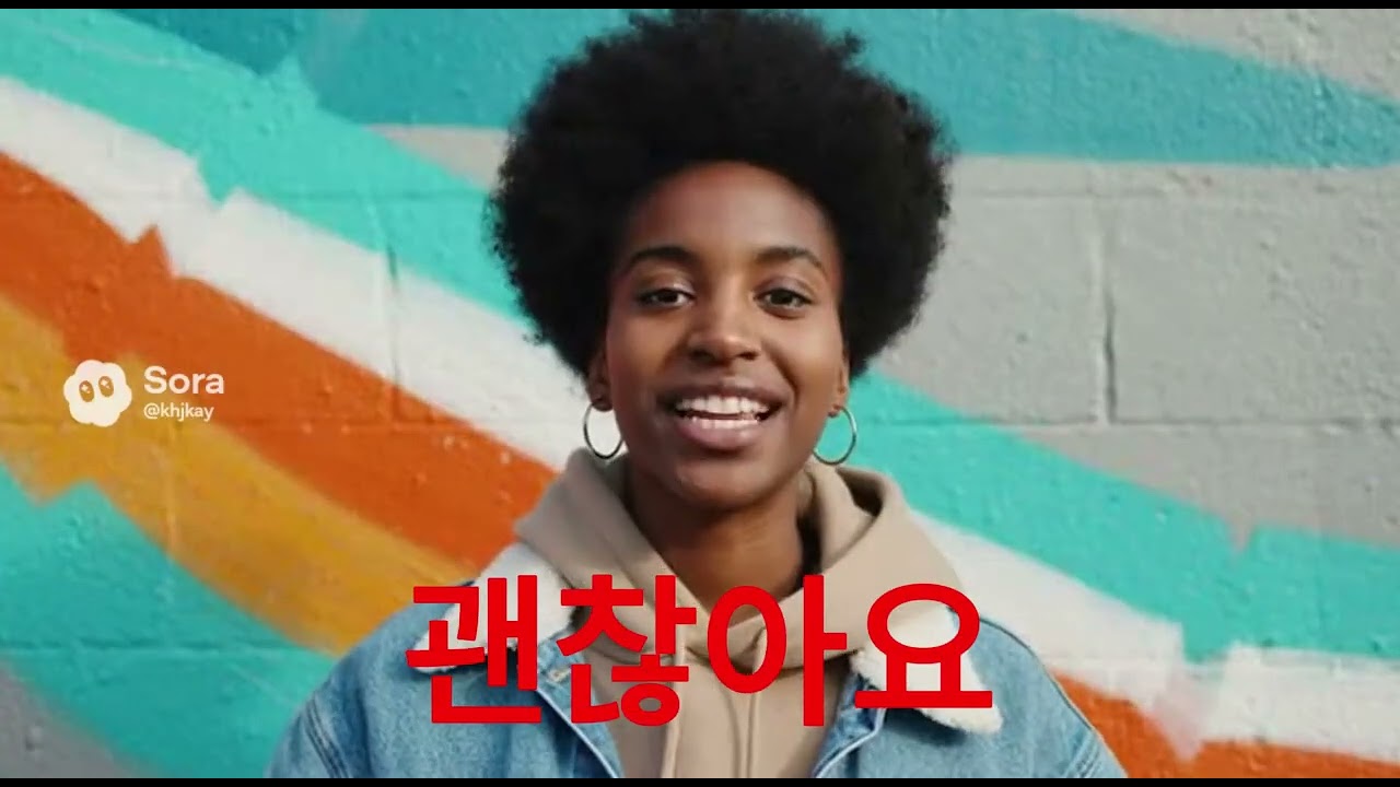 Korean speaking  'It's okay' '괜찮아요' 