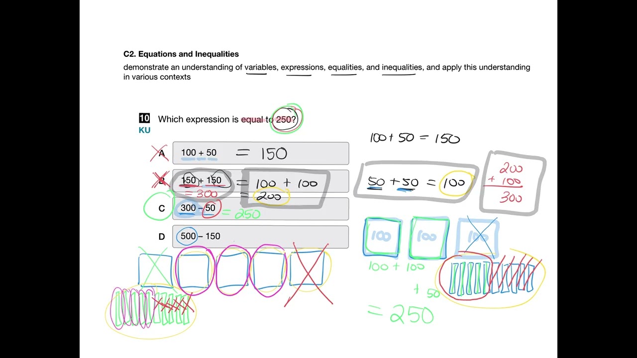 How to learn grade 3 math EQAO algebra strand part 2