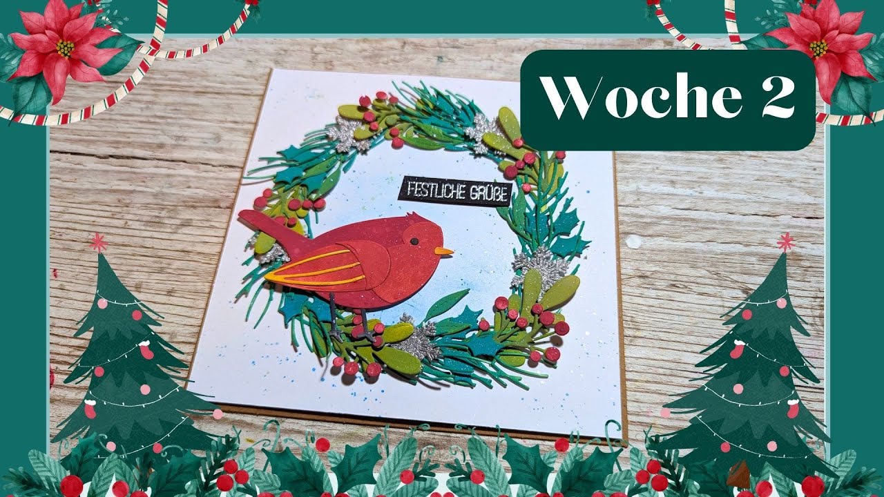 [Replay] Action Weihnachtsstanzen Set 8 I Blätterkranz gestalten I 12 Wochen bis Weihnachten