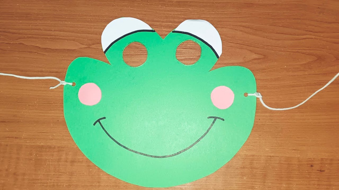 Frog face mask | face mask | 🐸 #mask #papermask #frogmask