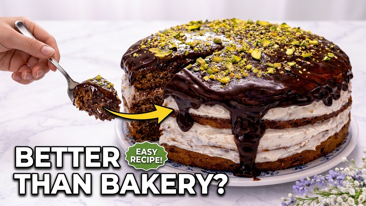 The Famous Turkish chocolate  🍫 & Pistachio 🌰 Cake That Melts in Your Mouth | Simple & Delicious