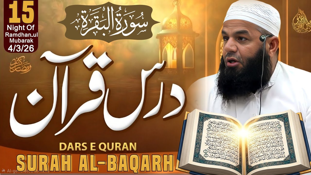 Dars E Quran | Surah Al Baqarh | 15th Night | Ramdhan 1447H 2026 | Mufti Ismail Sahab Mazahiri 