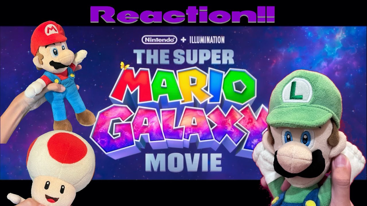 ￼Plush Mario, Luigi, and Toad, Reacts To The Super Mario Galaxy Movie Title Reveal￼