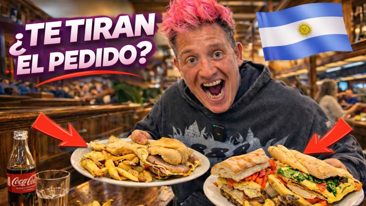 Te lanzan tu plato de comida directo a ti 🇦🇷 ¿El mejor Sandwich? |Café Paulin, Argentina📍