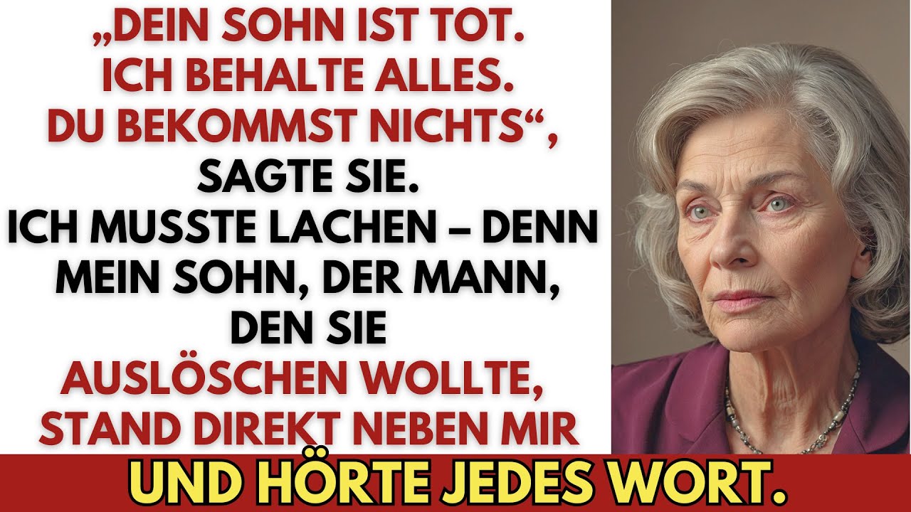 „Dein Sohn ist tot. Du bekommst nichts“, sagte sie – doch er saß lebendig direkt neben mir.