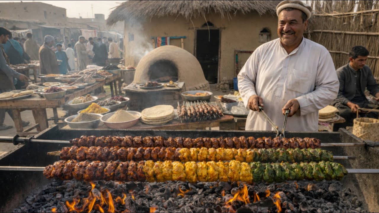 Afghan Luxury Kebab Street food | Comment your country below