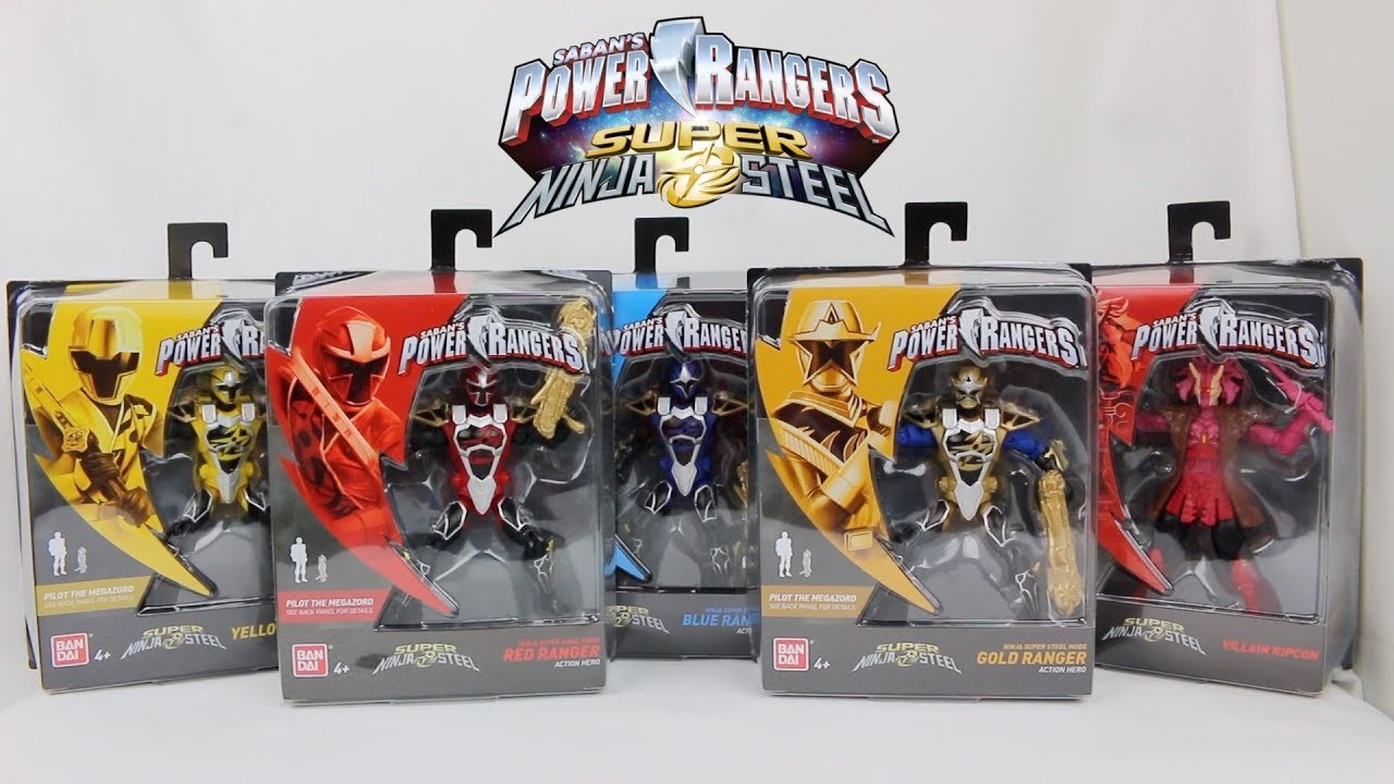5 Inch Ninja Super Steel Mode Rangers Review [Power Rangers Super Ninja Steel]