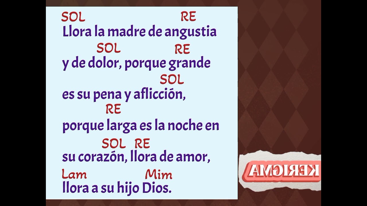 LLORA LA VIRGEN EN LA CRUZ