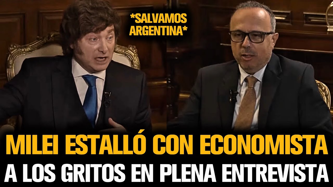 MILEI ESTALL&Oacute; CON ECONOMISTA A LOS GRITOS EN PLENA ENTREVISTA