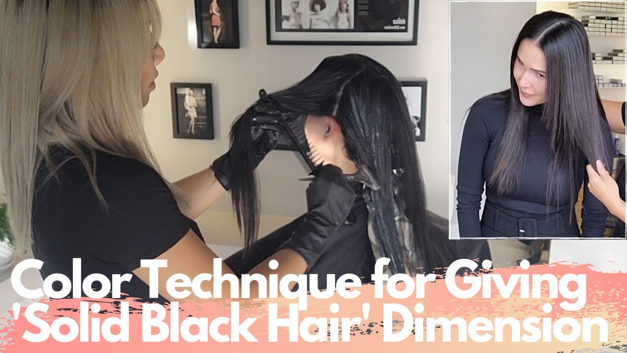 how to give black hair dimension : coloring tips for black hair : making black hair more dimensional