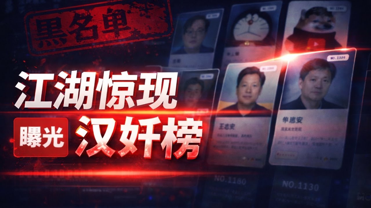 江湖惊现“汉奸榜”：近百人被开盒，错误百出，竟然没有中共第一仇敌！郭黑帮两人上榜，竟然都是伪类！