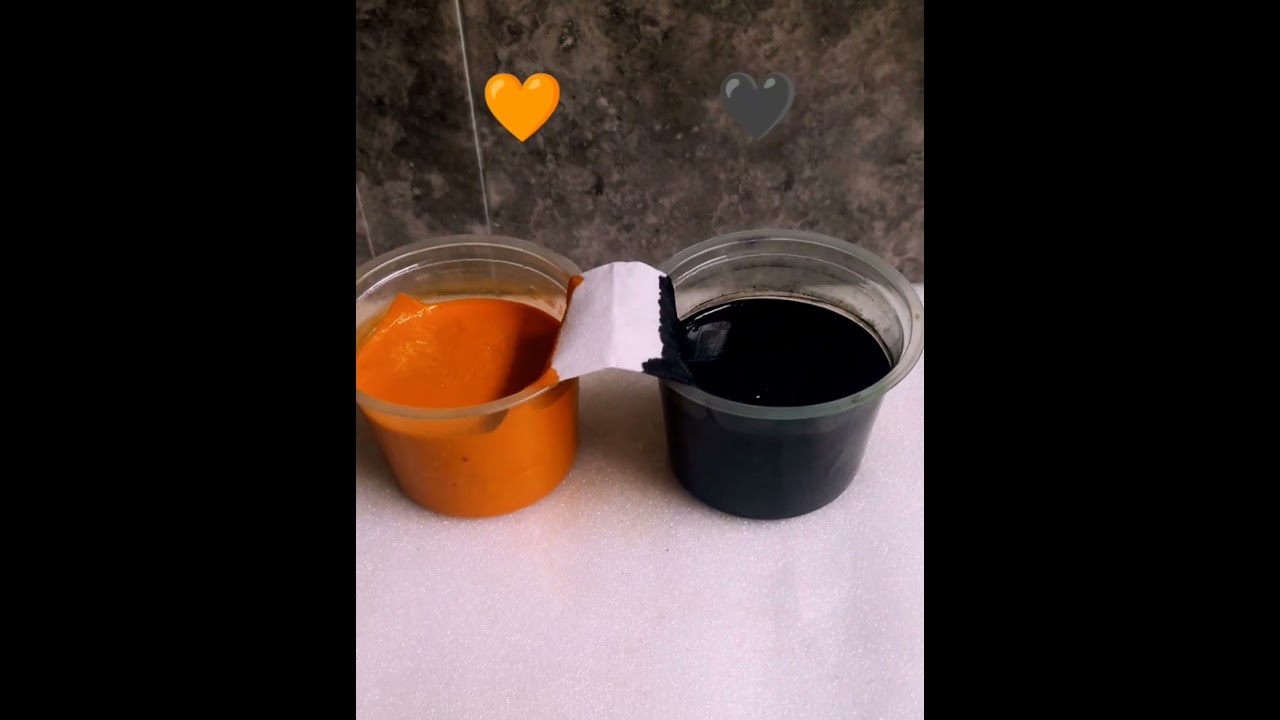 ASMR Beautiful ORANGE & BLACK Color🧡🖤! #asmrcolor #colormixingmagic #colormixing #satisfyingshorts