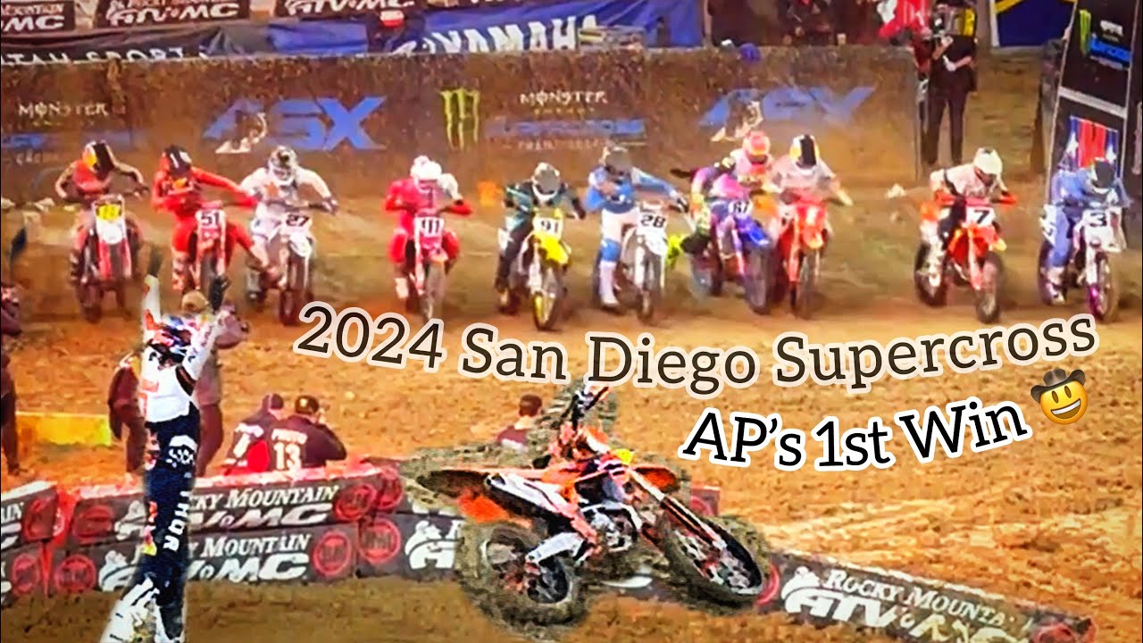 450 Main Event San Diego Supercross 2024 ~ Sketchy Mud Race ~ AP 1st Win, Jett vs Anderson
