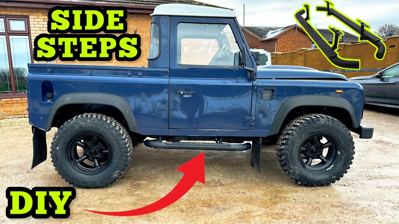 Defender 90: как установить подножки | своими руками