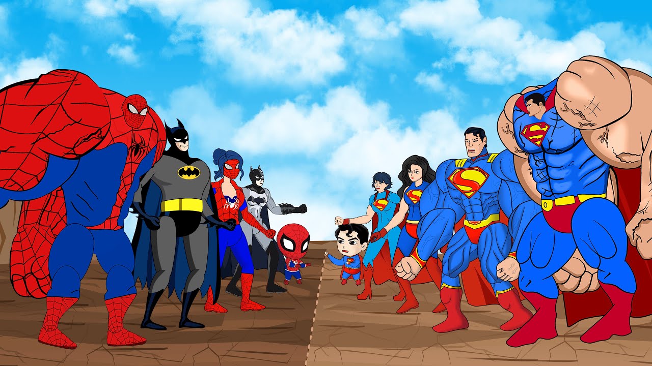 Evolution Of BATMAN Family Vs Evolution Of SPIDERMAN FAMILY [2025]: Who Will Win? SUPER HEROES MOVIE