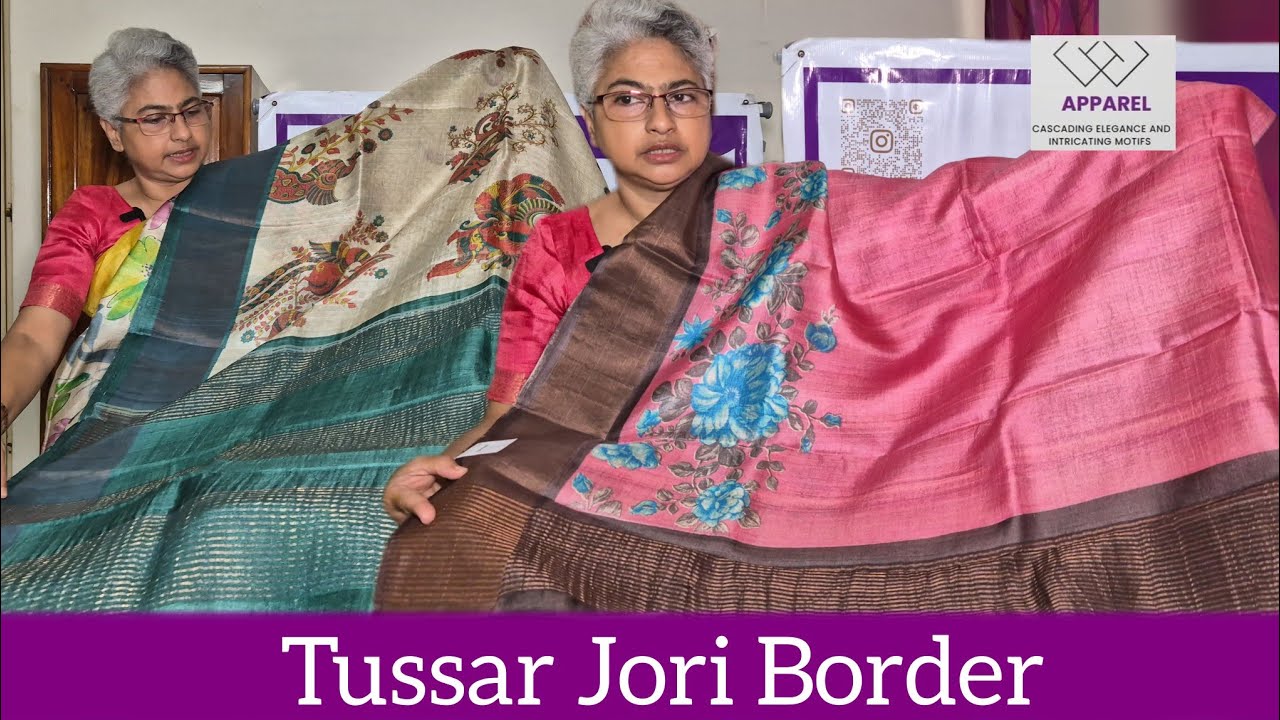 Tussar Jori Border | PART 3|Apparel Sarees | WhatsApp 8902180836