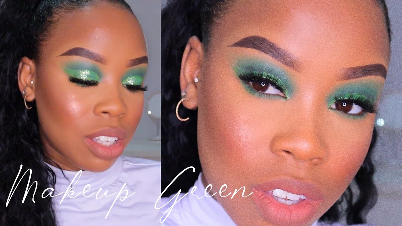 TUTORIAL DE MAQUIAGEM VERDE COM GLITTER| Por Samyra Priscila