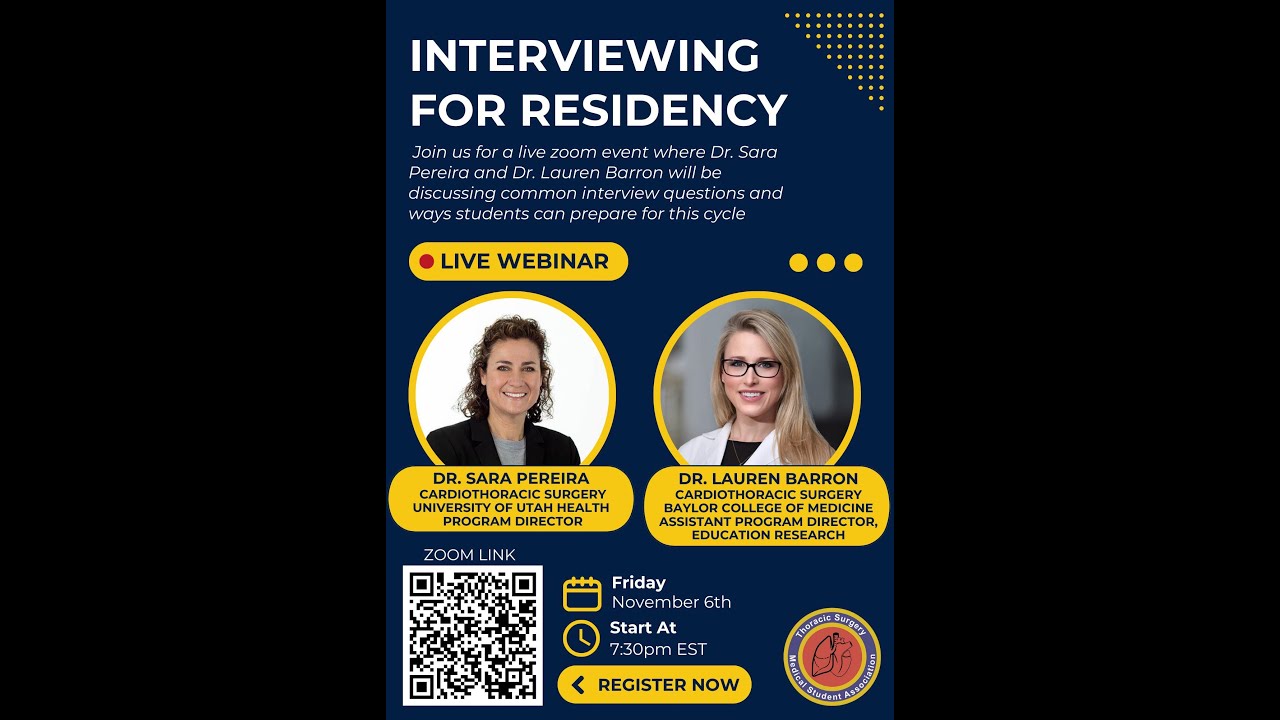 TSMA Residency Interview Advice Series Part 1 - Dr. Barron