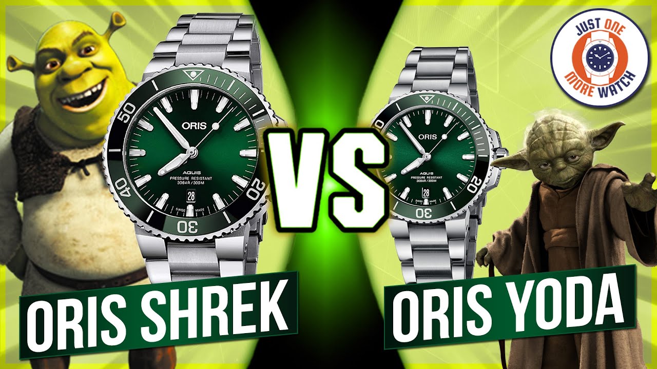 Oris Aquis 43,5 мм &laquo;Шрек&raquo; против Oris Aquis 39,5 мм &laquo;Йода&raquo;!