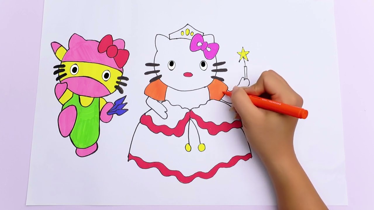 How to Draw Hello Kitty Cutely | How to Draw Hello Kitty with Super Cute Motion | Fairy Pen Art