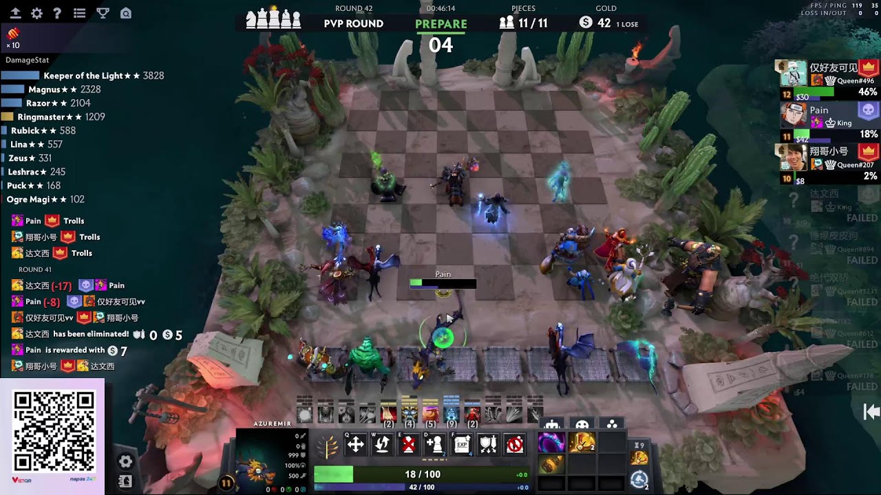 Pain Dota2 autochess