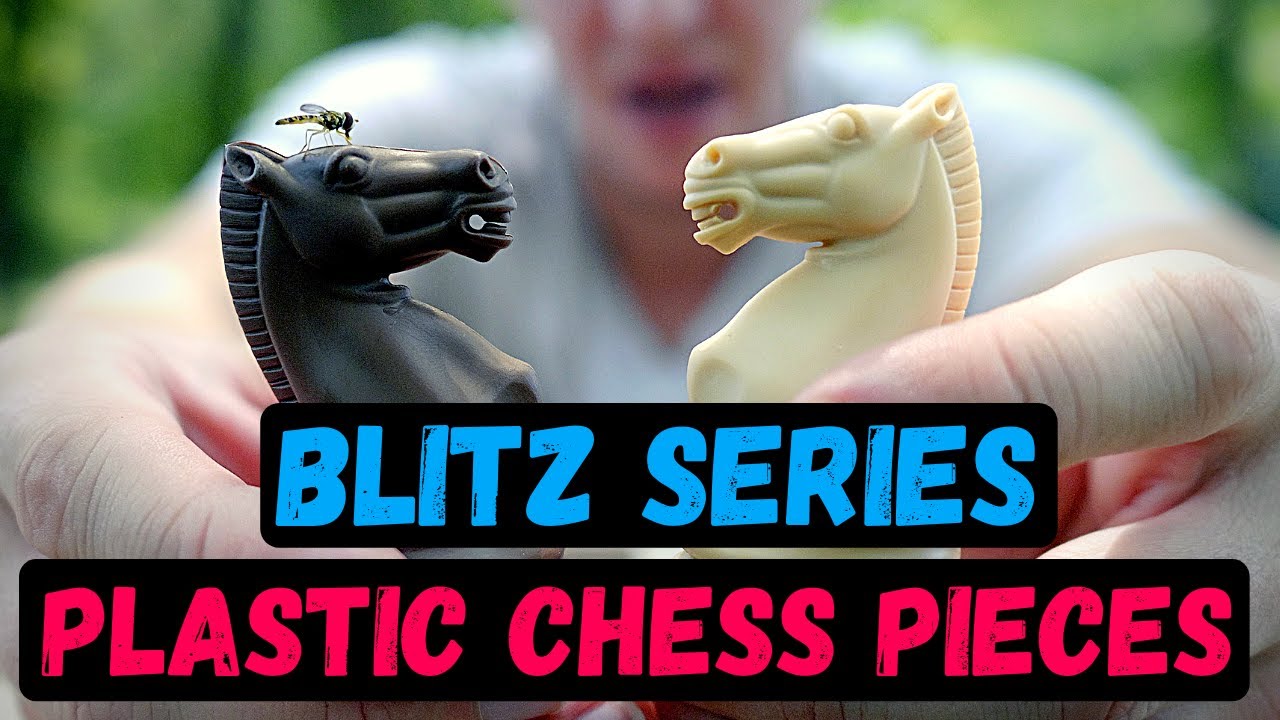 Chessbazaar - Blitz Series Plastic Chess Pieces - Sandalwood and Chocolate Brown - Chess Set Review