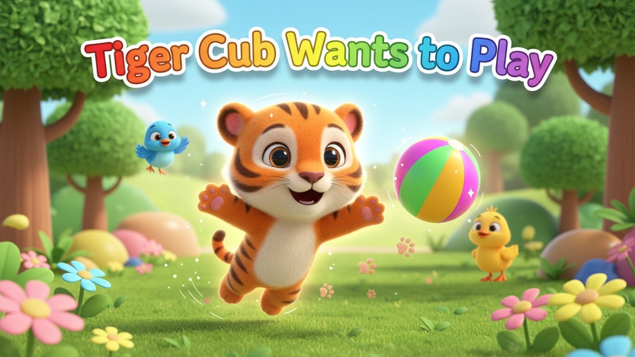 Tiger Cub Wants to Play – Nursery Rhyme, Toddler Learning, Jungle Fun, and Movement Play