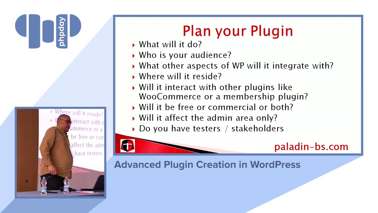 Peter MacIntyre - Advanced Plugin Creation in WordPress - phpday 2019
