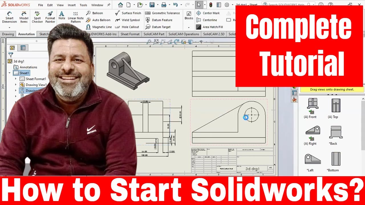 Solidworks 2024 Step By Step Tutorials for beginners in Hindi | Solidworks 2024 tutorial