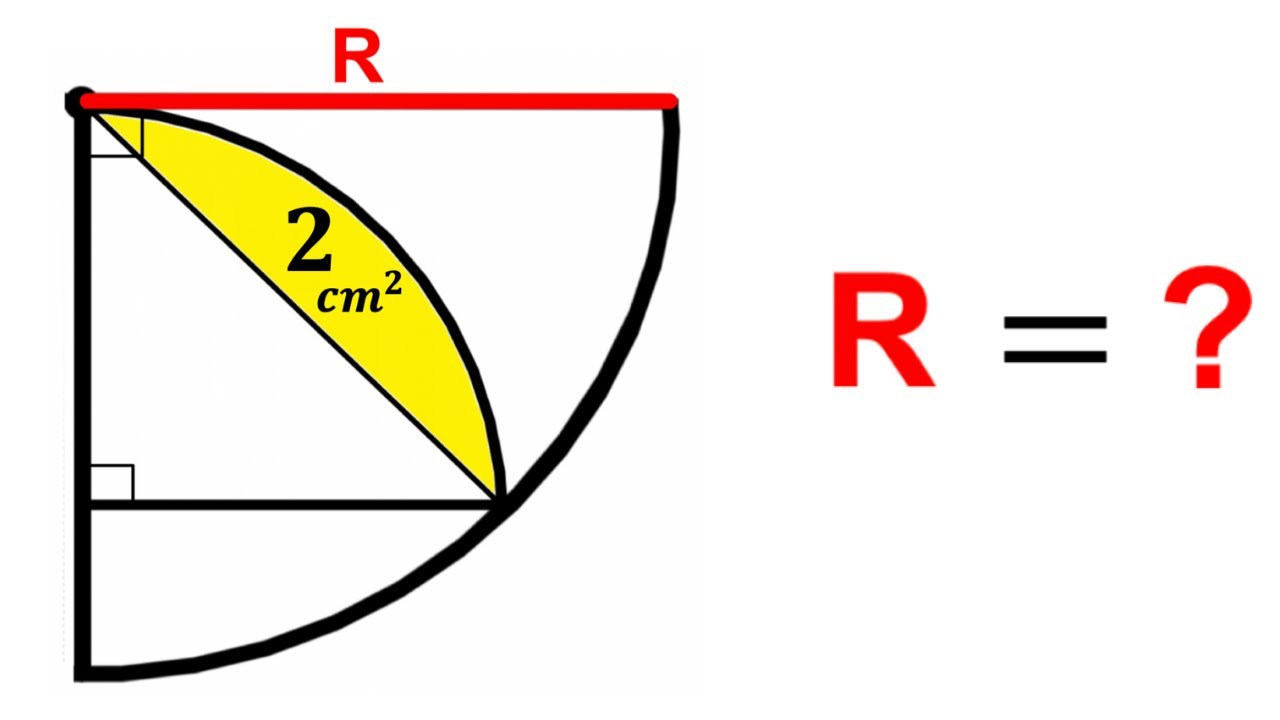 Can you find the Radius R? | (Quarter Circle) | #math  #maths | #geometry