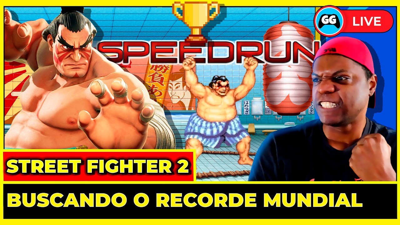 🔴🎮 Buscando o recorde mundial com E. Honda em Street Fighter 2 🔥