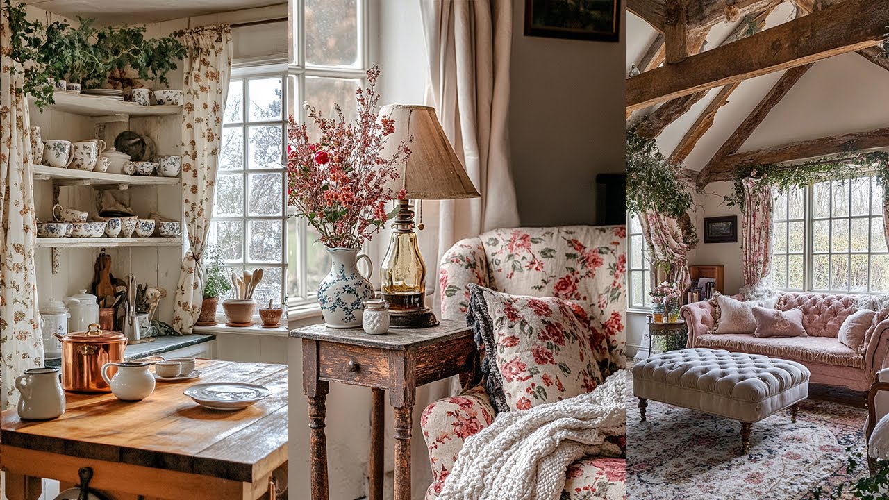 English Country Winter Cottage: Cozy Vintage Decor Ideas for Every Room in Your Home